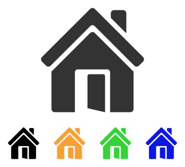 Açık ev kapı vektör simgesi