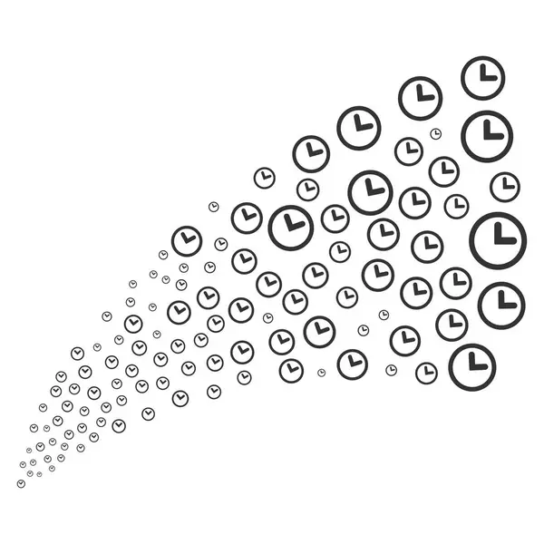 Джерельний потік годинника — стоковий вектор