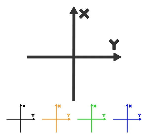 Kartesische Achsen Vektorsymbol — Stockvektor