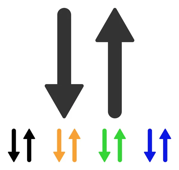 矢印は垂直方向のベクトルのアイコンを交換します。 — ストックベクタ