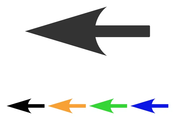날카로운 왼쪽된 화살표 벡터 아이콘 — 스톡 벡터