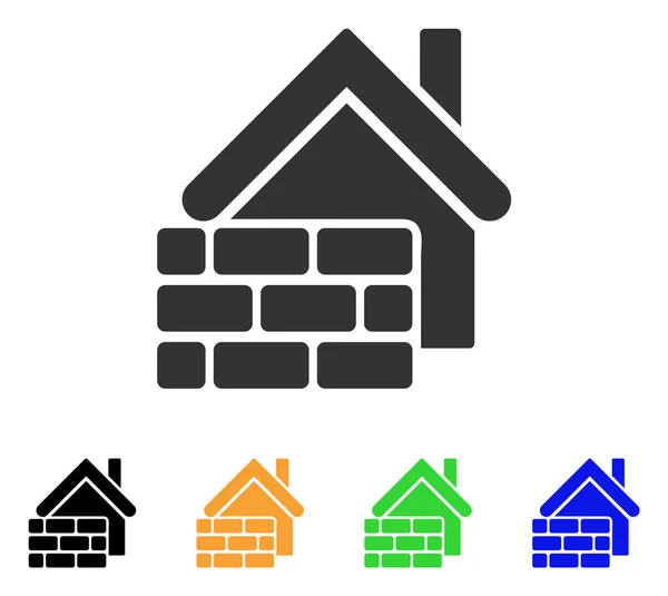 Realty Brick Wall Vector Icon — Stock Vector