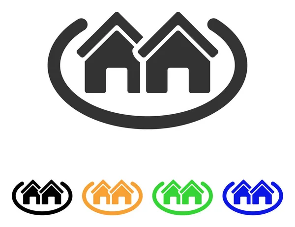 Houses Area Vector Icon — Stock Vector