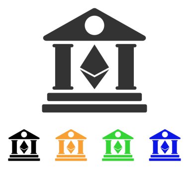 Ethereum Banka Binası vektör simgesi