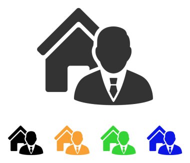 Emlakçı vektör simgesi
