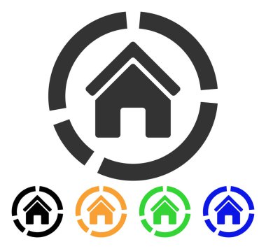 Realty diyagramı vektör simgesi