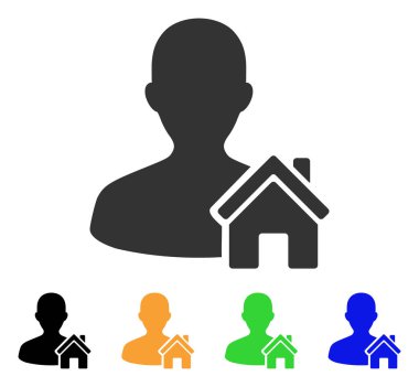 Ev kullanıcısı vektör simgesi