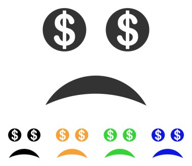 İflas gülümseme vektör simgesi