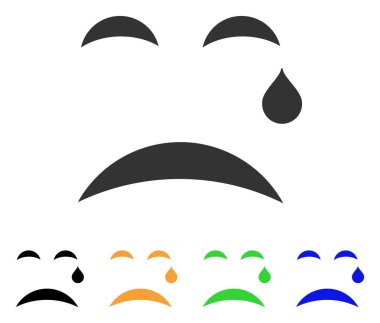 Ağlamaya Smile vektör simgesi