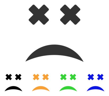 Ölü gülümseme vektör simgesi