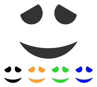 Tutuk gülümseme vektör simgesi