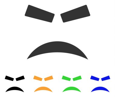 Öfkeli gülümseme vektör simgesi