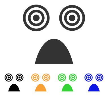 Korku gülümseme vektör simgesi