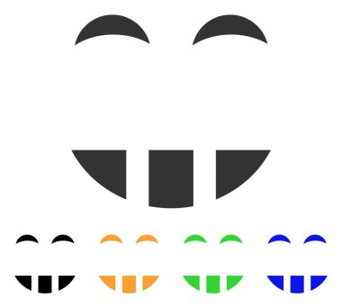 Laugth gülümseme vektör simgesi