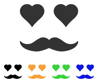 Sevgilisi gülümseme vektör simgesi