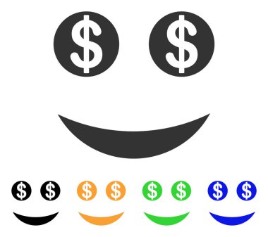 Şanslı Doları gülümseme vektör simgesi