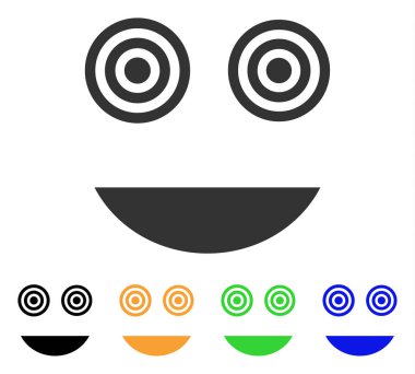 Deli gülümseme vektör simgesi