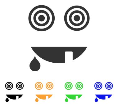 Manyak gülümseme vektör simgesi