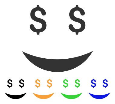 Milyoner gülümseme vektör simgesi