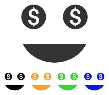 Para gülümseme vektör simgesi