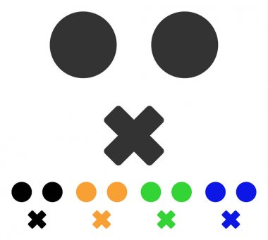 Sessiz gülümseme vektör simgesi