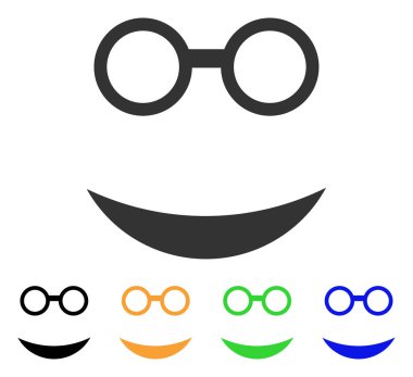 Profesör gülümseme vektör simgesi