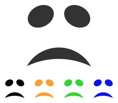 Üzücü duygu gülümseme vektör simgesi