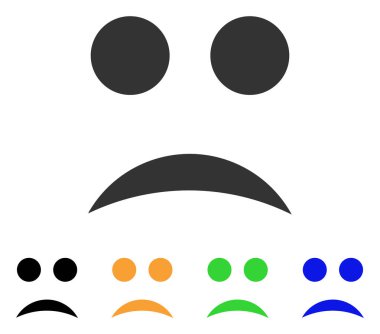 Hüzünlü gülümseme vektör simgesi