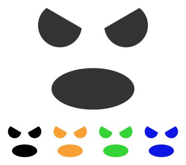 Çığlık gülümseme vektör simgesi