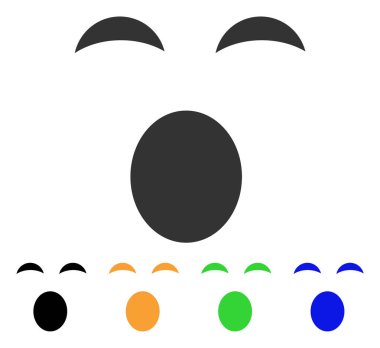 Uykulu gülümseme vektör simgesi