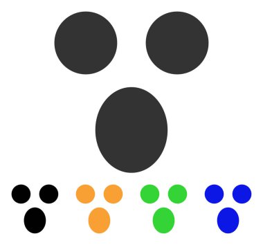 Surprized gülümseme vektör simgesi