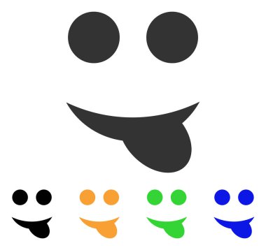 Dil gülümseme vektör simgesi