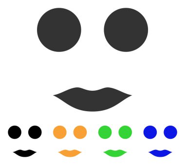 Kadın gülümseme vektör simgesi