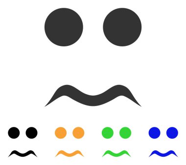 Endişeli gülümseme vektör simgesi