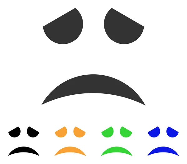 Sad Face Smile Vector Icon — Stock Vector