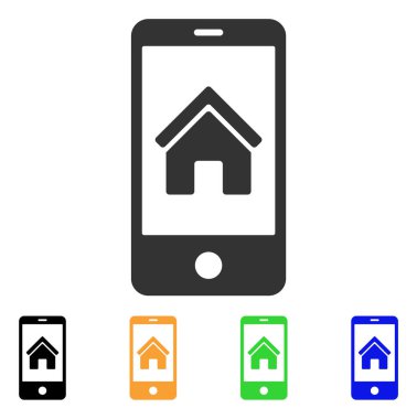 Smartphone Homepage vektör simgesi