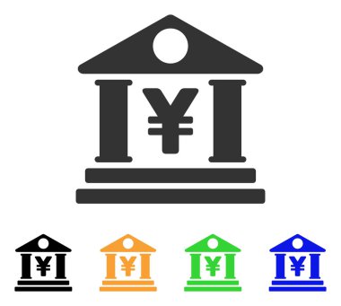 Yen Banka Binası vektör simgesi