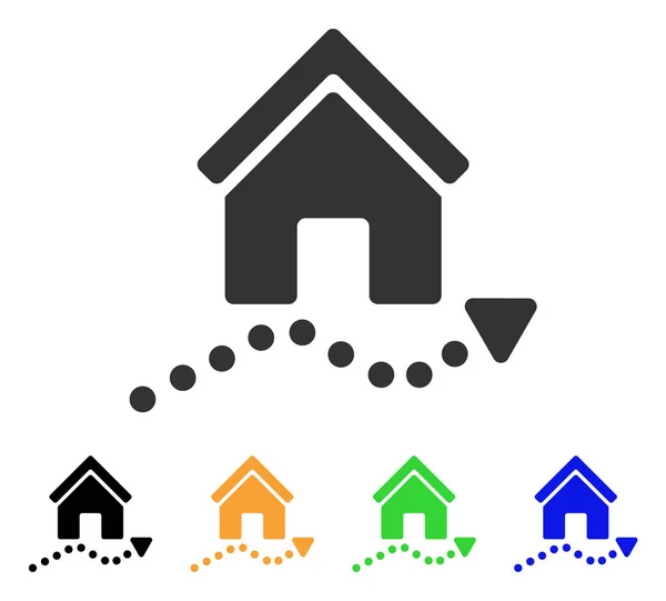 Tendance de l'immobilier Icône vectorielle — Image vectorielle