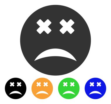 Kör Smiley vektör simgesi