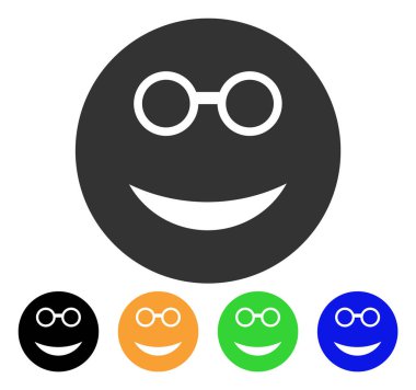 Zeki gülen vektör simgesi