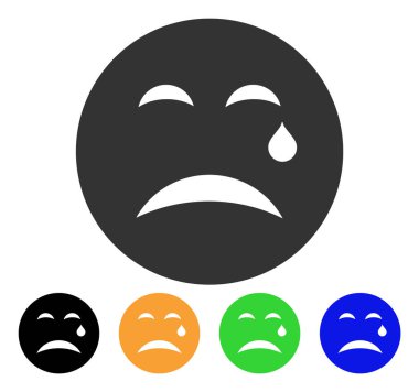 Cry Smiley vektör simgesi