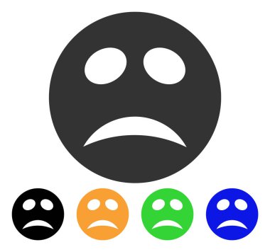 Depresyon Smiley vektör simgesi