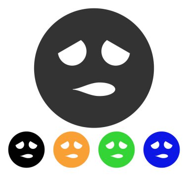 Smiley vektör simge rahatsız