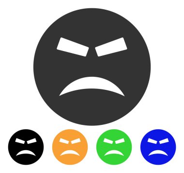 Öfkeli Smiley vektör simgesi