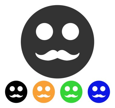 Beyefendi Smiley vektör simgesi