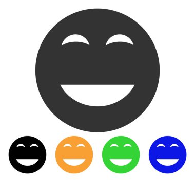 Sevindim gülen vektör simgesi