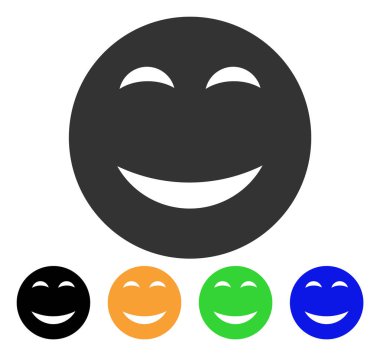 Mutlu gülen vektör simgesi