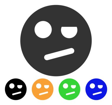 Olumsuzlama Smiley vektör simgesi