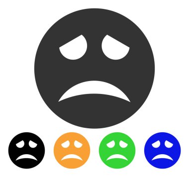 Üzüntü Smiley vektör simgesi