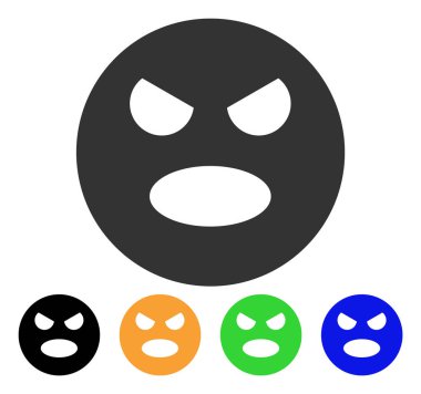 Çığlık Smiley vektör simgesi